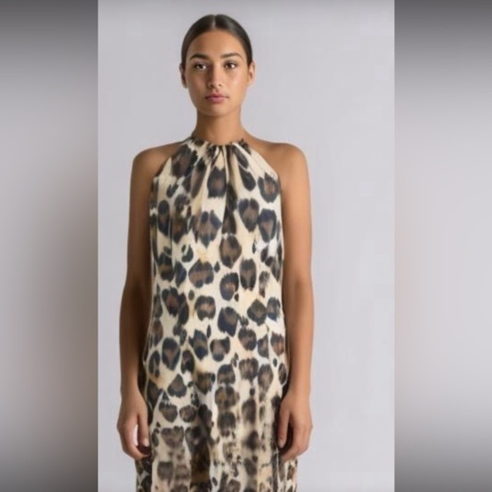 DW3 For David Warren Halter Maxi Dress